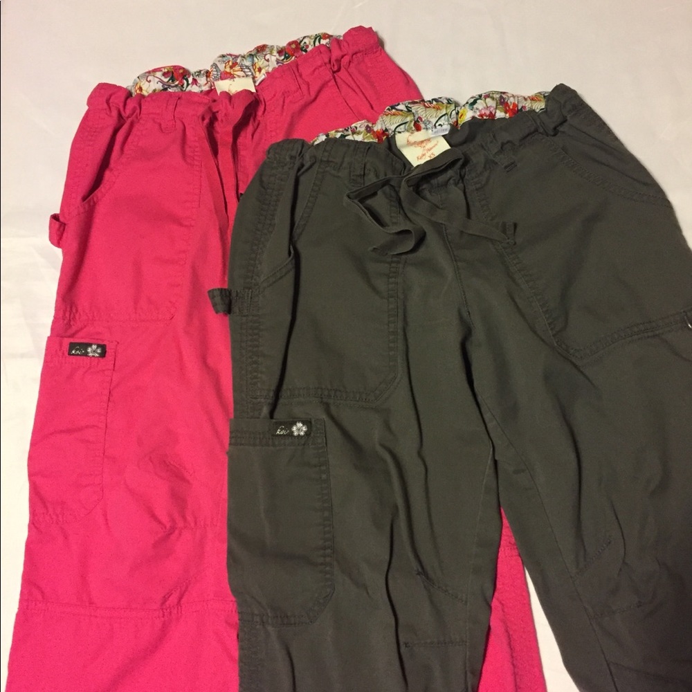 2 Pairs of Koi Scrub Bottoms